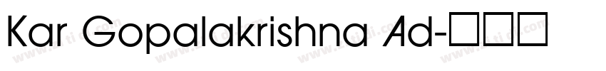 Kar Gopalakrishna Ad字体转换
